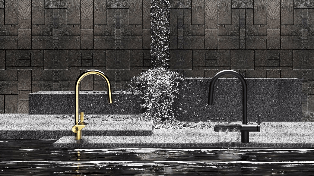 科勒奥琦水幕畅淋厨房龙头(Waterfall Kitchen Faucet)一体化宽幅出水
